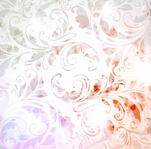 decorative background shiny retro flora decor