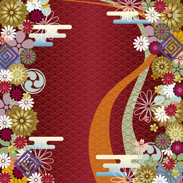 asia traditional flora pattern colorful classical decor