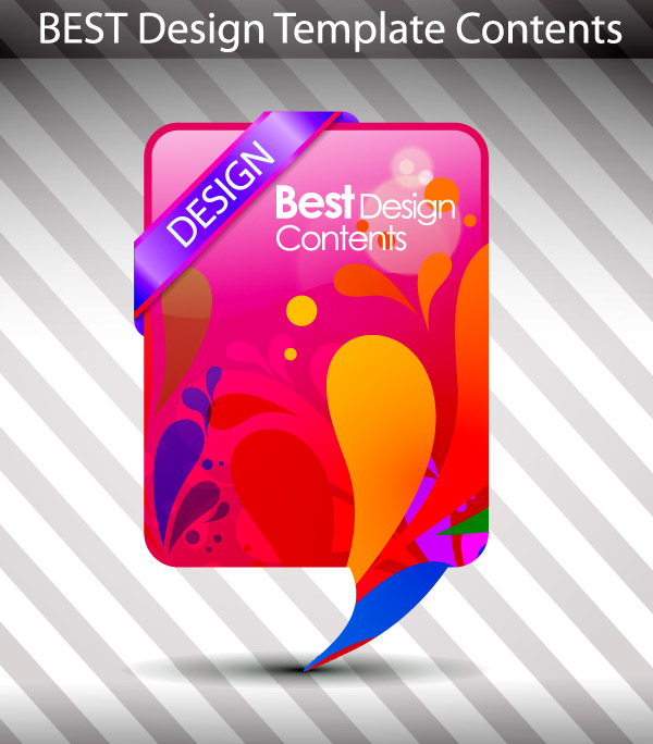 decorative background modern flat colorful speech bubble shape