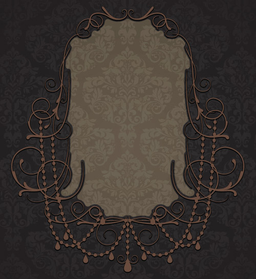 decorative background dark retro symmetrical design