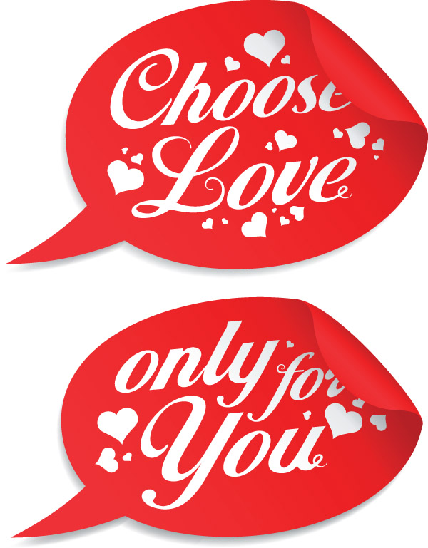 valentine tag templates red speech bubble hearts decor