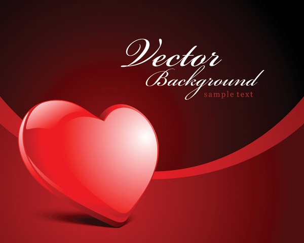 valentine background modern shiny red heart decor