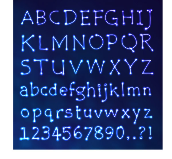 alphabet background templates dark bright blue decor