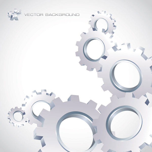 technology background shiny modern 3d gray gears decor