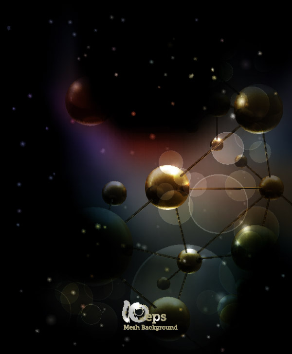 technology background molecule sketch dark modern bokeh design