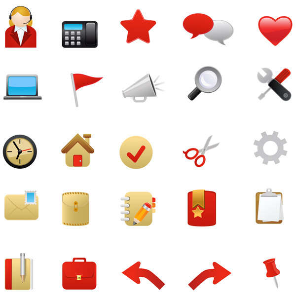 ui icons collection colorful modern symbols sketch