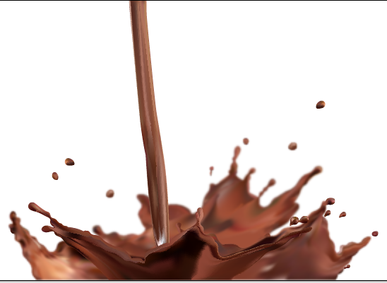 chocolate milk advertising background modern dynamic splashing design