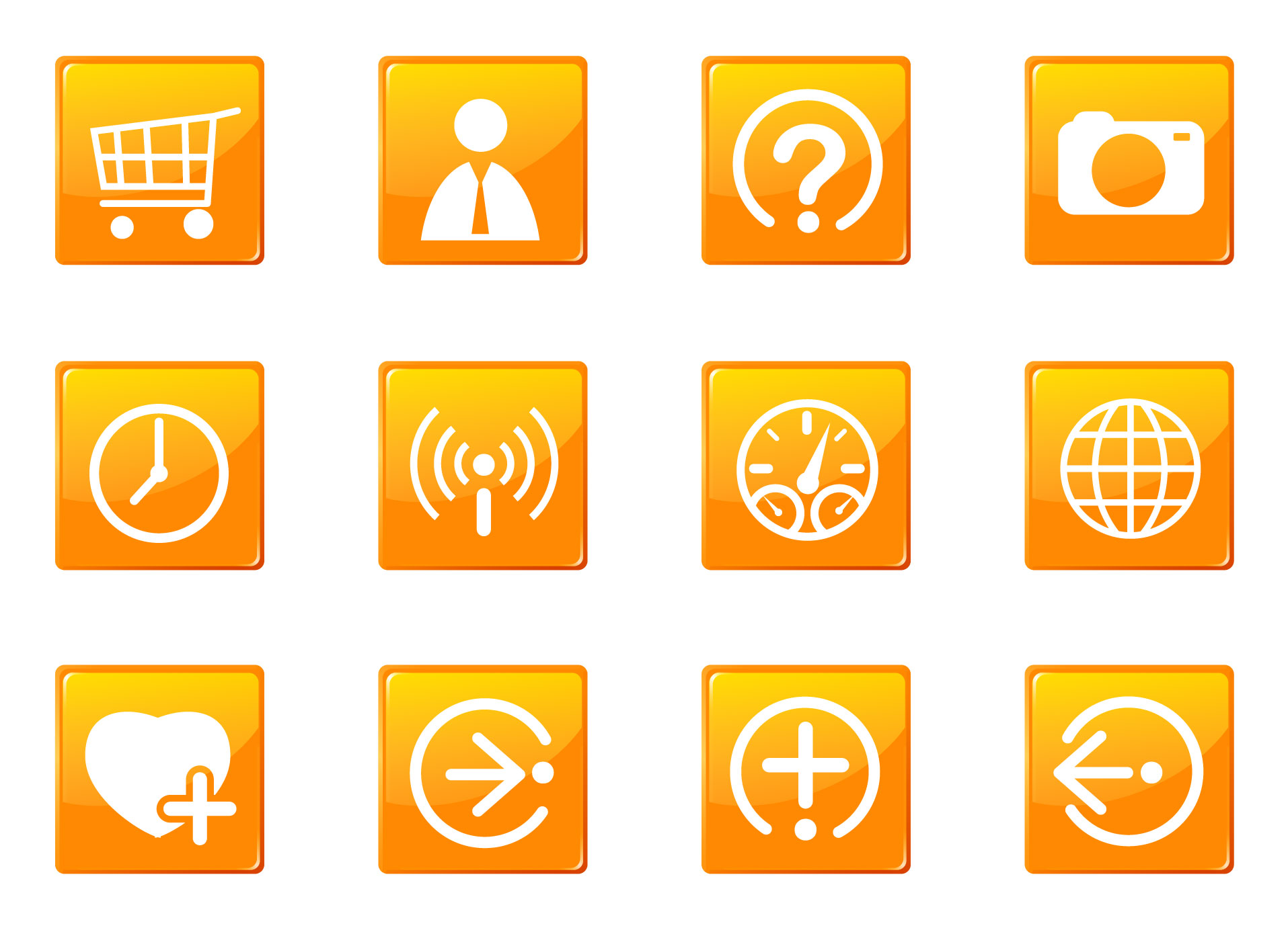 digital ui icons flat square button sketch