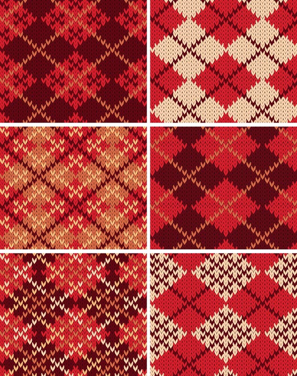 woolen pattern templates classical red repeating symmetric decor