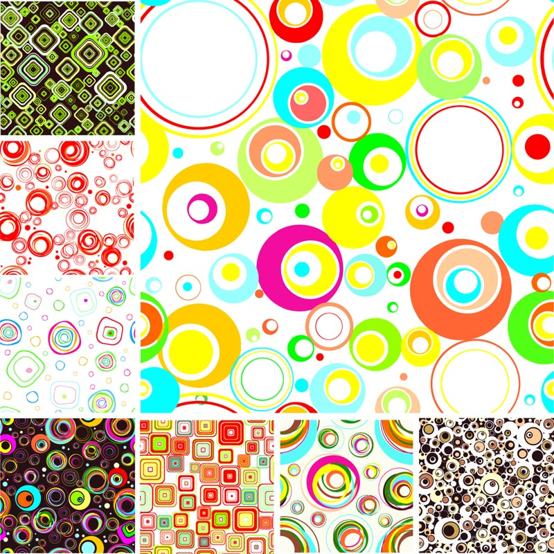 decorative background templates various themes colorful flat design