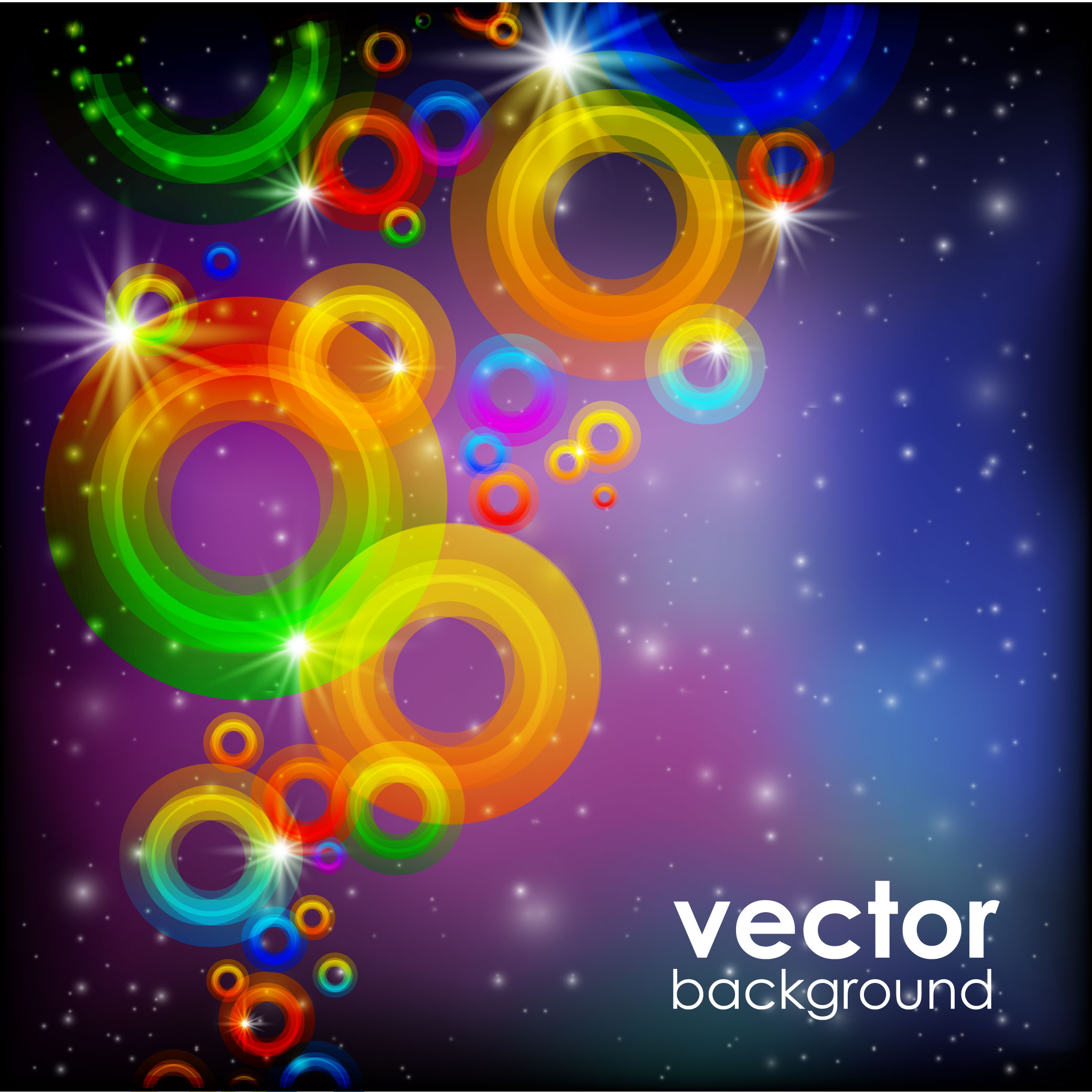 decorative background sparkling colorful blurred circles light effect