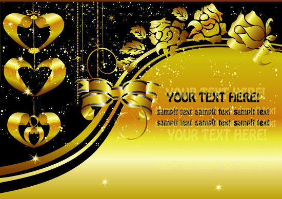 valentines background shiny sparkling luxury golden decor