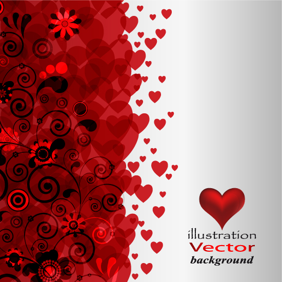 valentines background red blurred hearts modern motion design