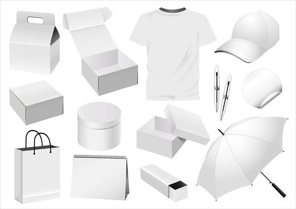 personal utensils icons blank white 3d sketch