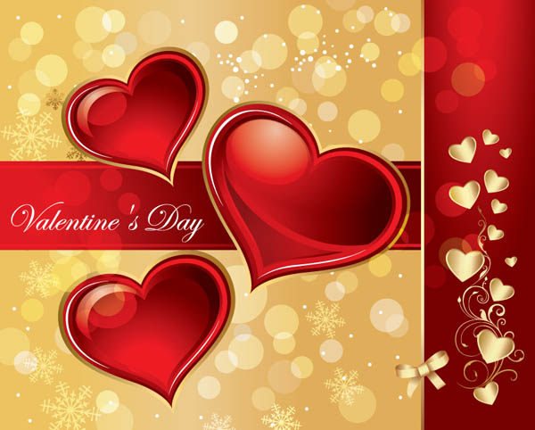 valentine background sparkling elegant hearts bokeh decor