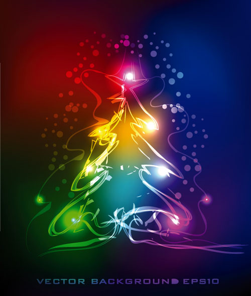 christmas backgrounds colorful light effect handdrawn symbols sketch