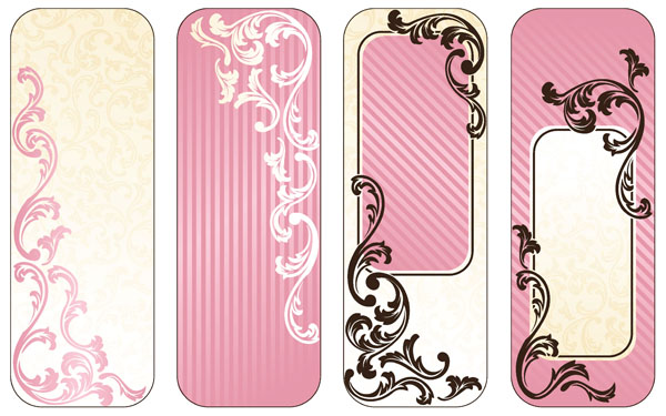 vertical tags templates classical pink decor