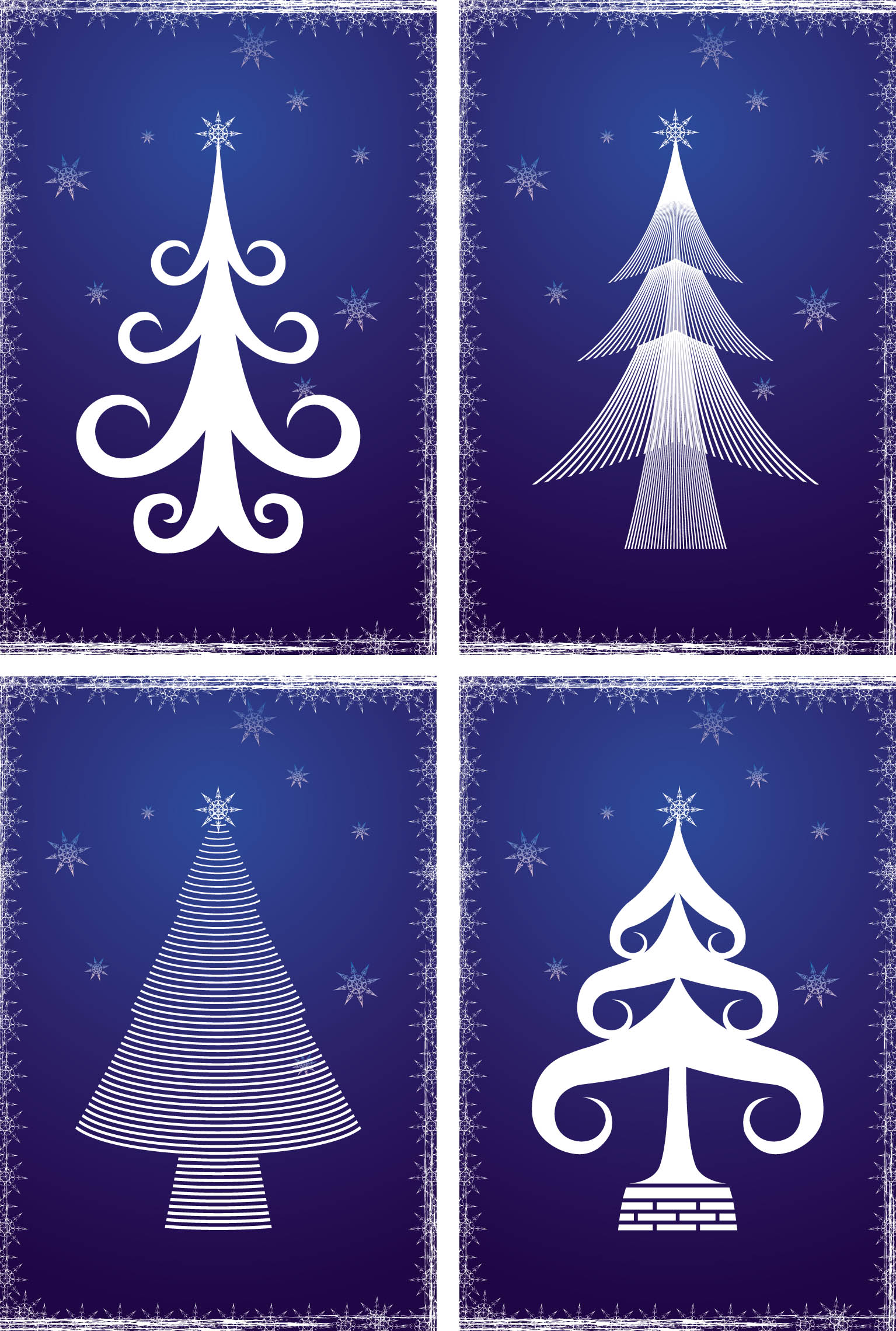 christmas background templates flat simple fir tree sketch