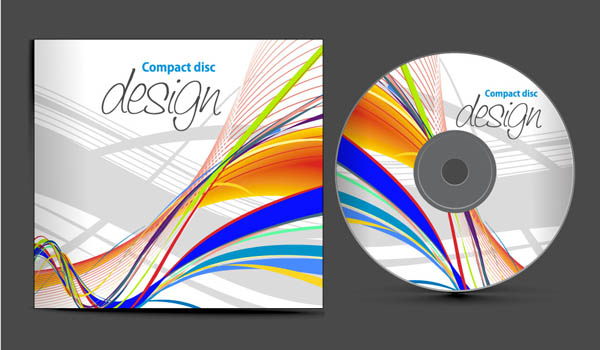 cd background template colorful abstract dynamic lines decor