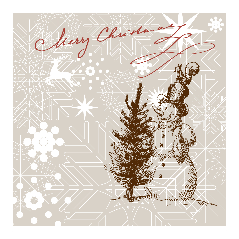 christmas background classical fir trees snow scene decor