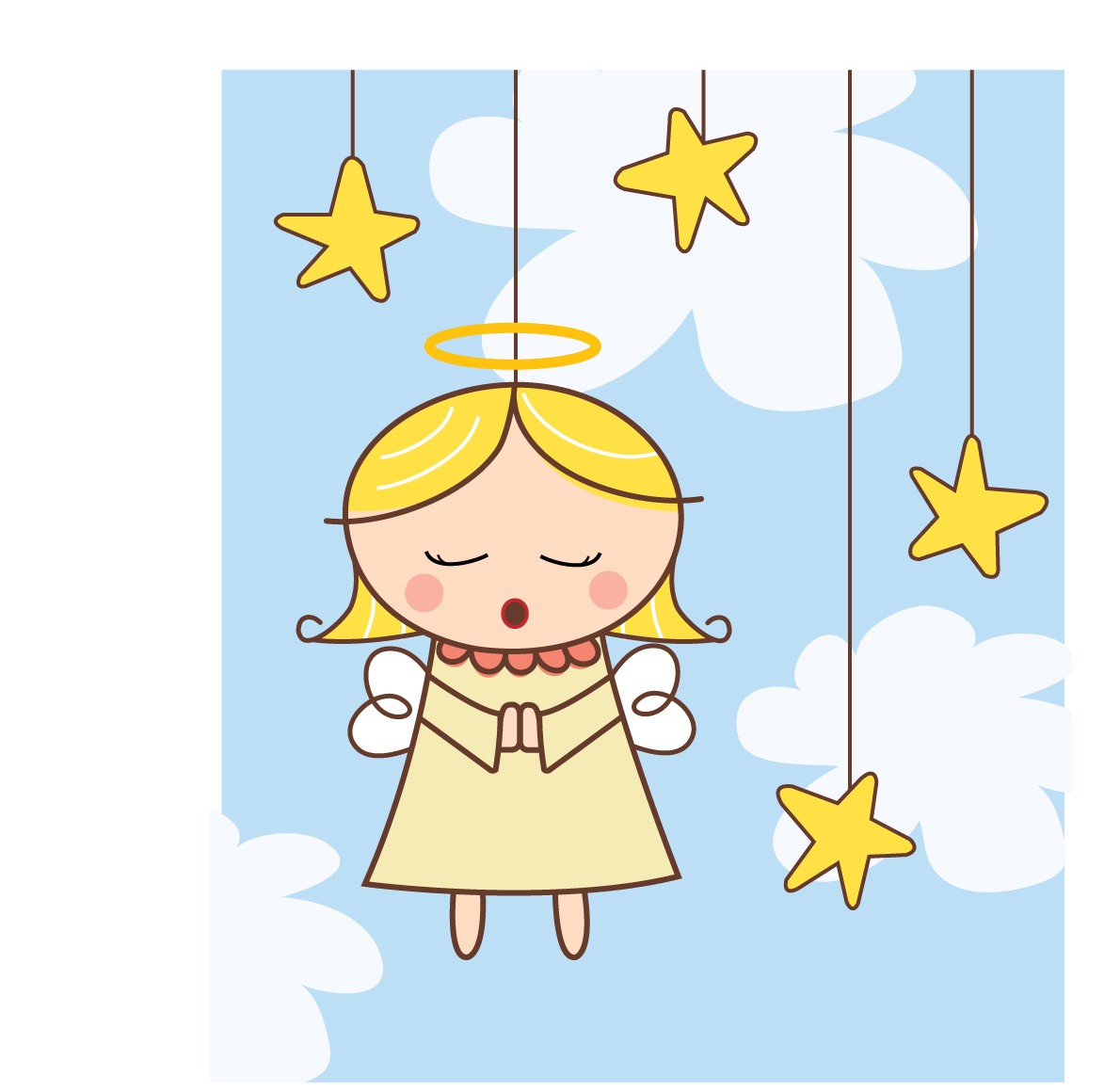 angel background hanging sketch handdrawn cartoon character