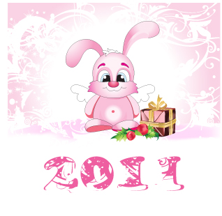 2011 easter banner cute bunny icon pink decor