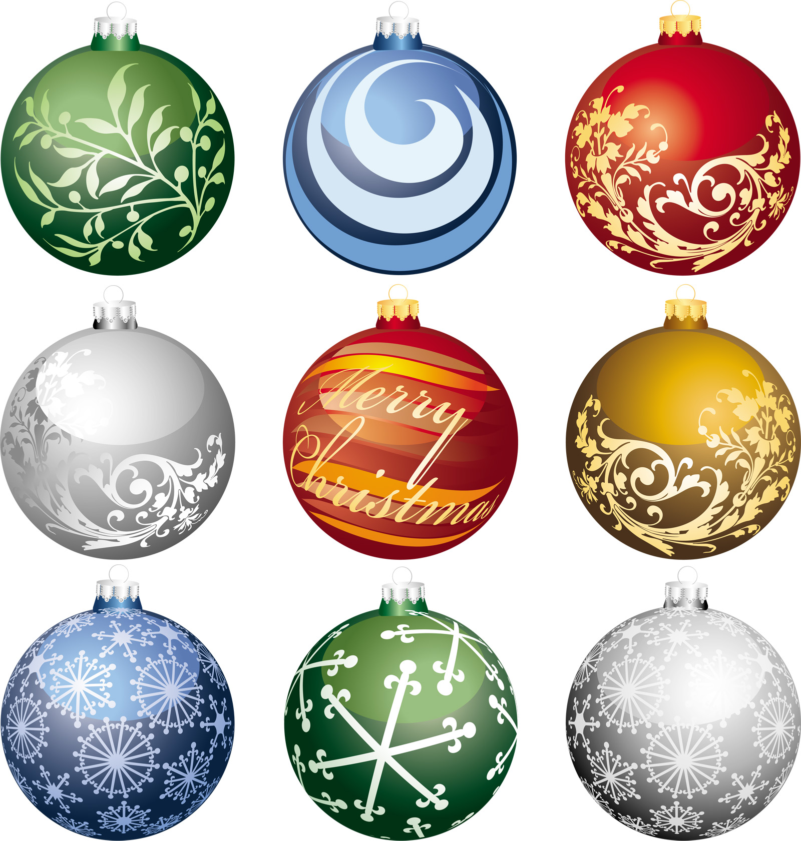 christmas ball templates shiny colorful elegant decor