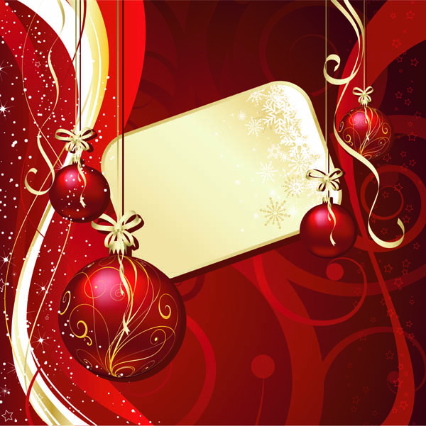 xmas background templates elegant modern design baubles icons