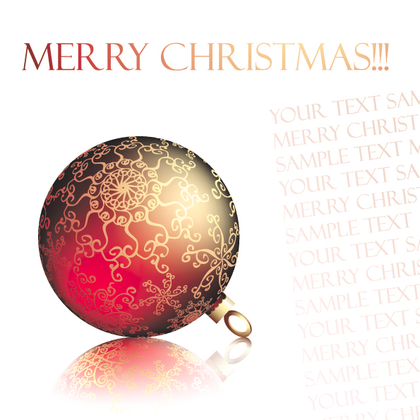 christmas background shiny 3d bauble ball decor