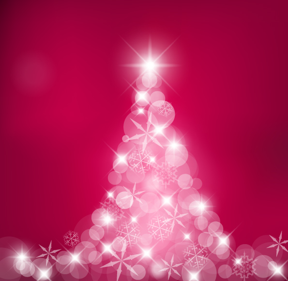 xmas background fir tree icon twinkling bokeh decor