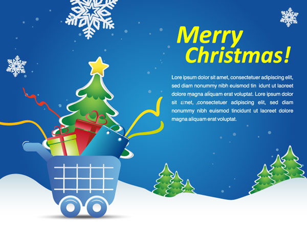 xmas banner templates bright colorful flat sketch