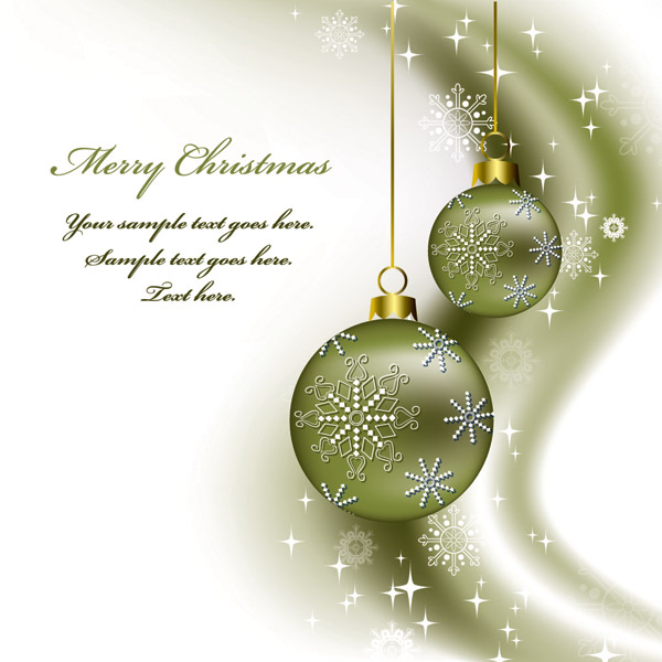 christmas background templates modern twinkling baubles decor