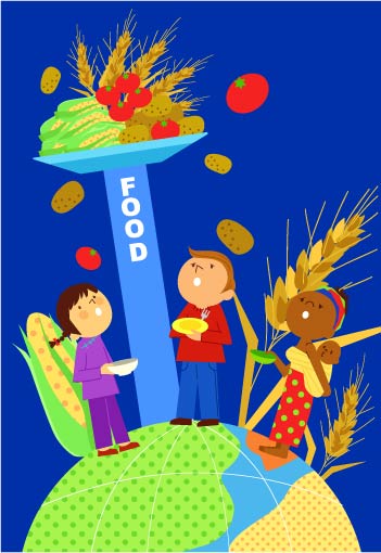 food preservation banner people cereal icons cartoon design