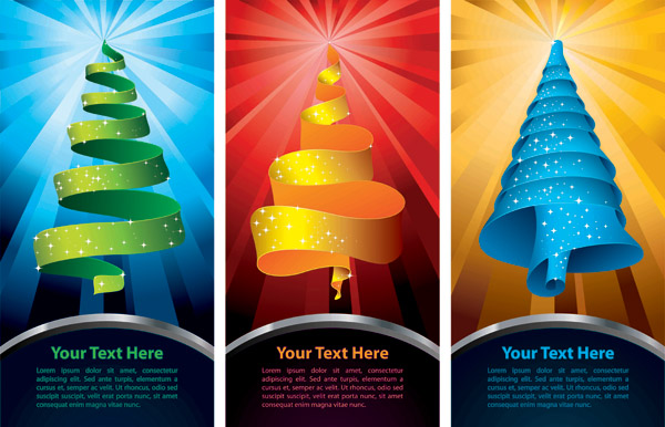 christmas card templates fir tree shapes 3d decor