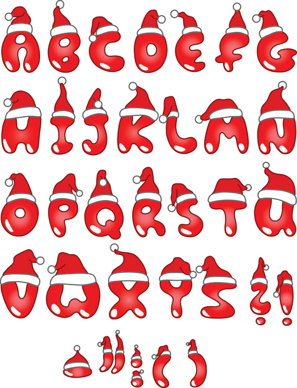 alphabet background christmas theme funny red decor