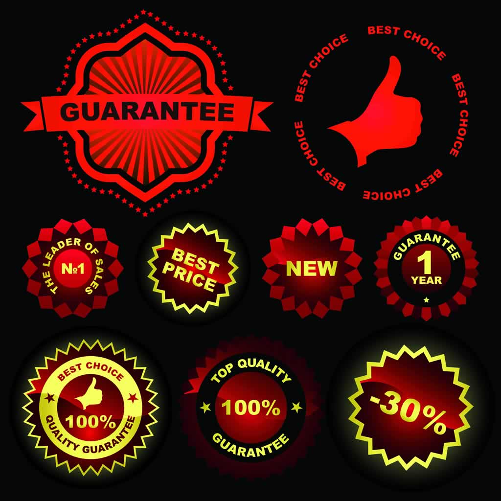 sales labels templates dark red golden shapes