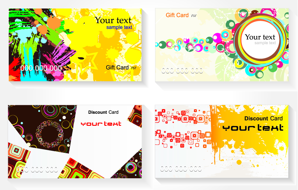 sales card templates abstract colorful geometric grunge decor