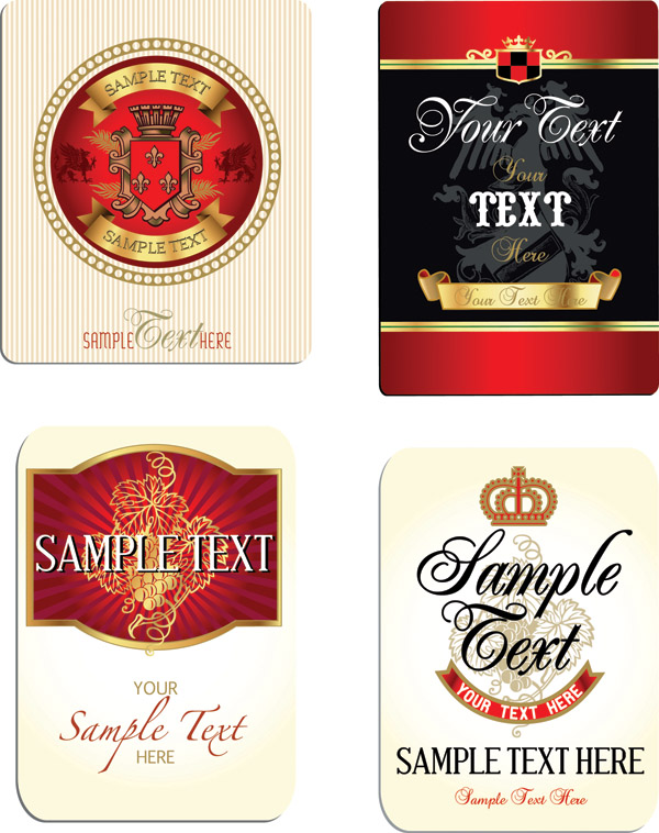 labels templates luxury elegant vintage royal decor