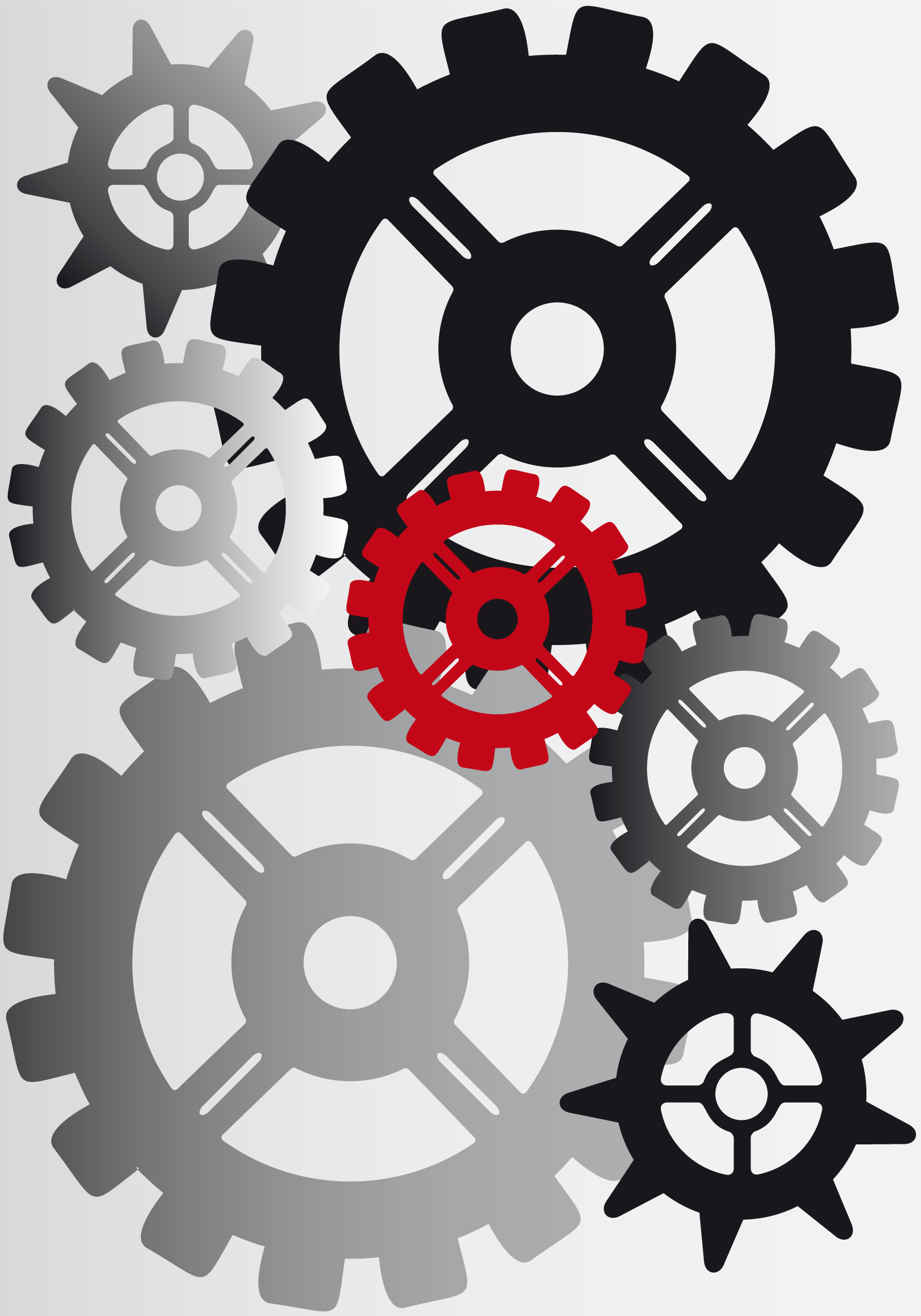 gears background modern colored flat design