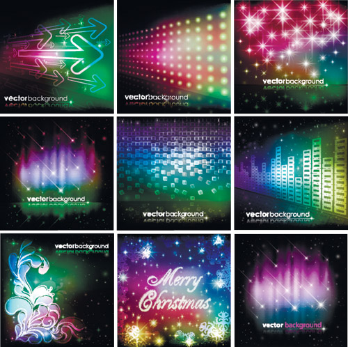 decorative background templates modern colorful sparkling lights decor