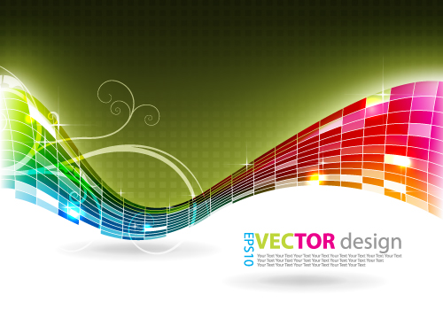 decorative background colorful modern 3d waving dynamic design