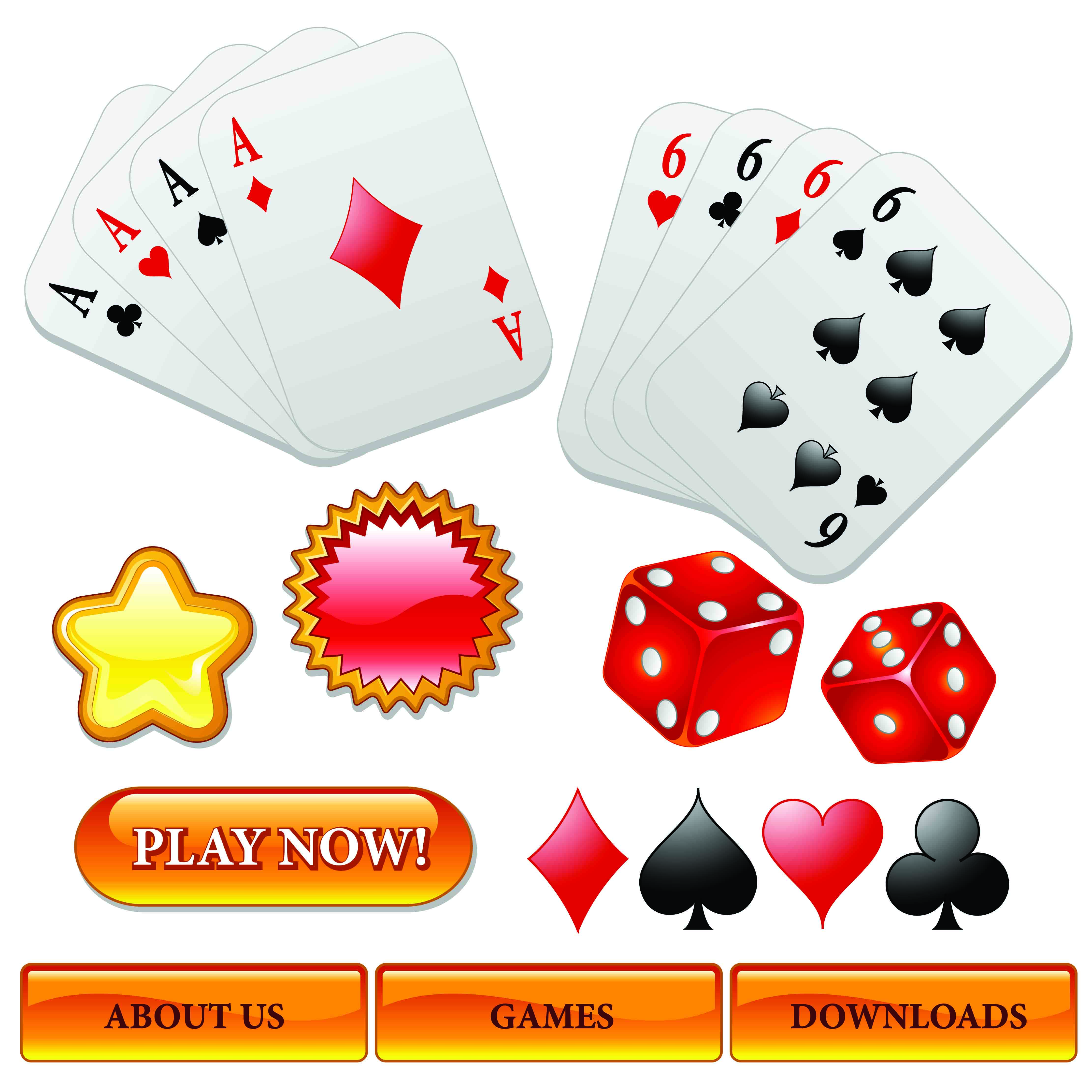 gambling webpage design elements shiny colored modern design