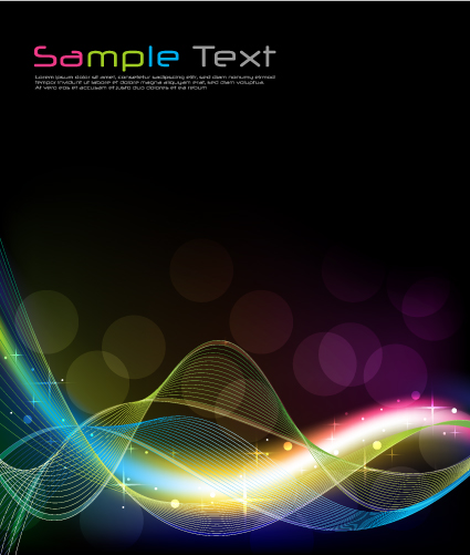 decorative background twinkling bokeh curves motion 3d design