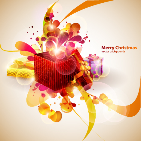 christmas background modern twinkling 3d dynamic design