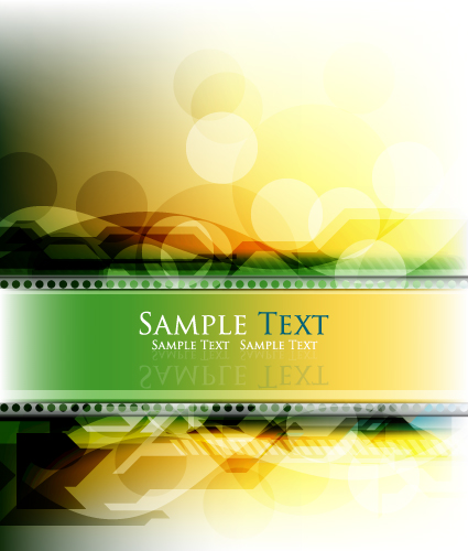 film banner template modern colorful sparkling bokeh decor