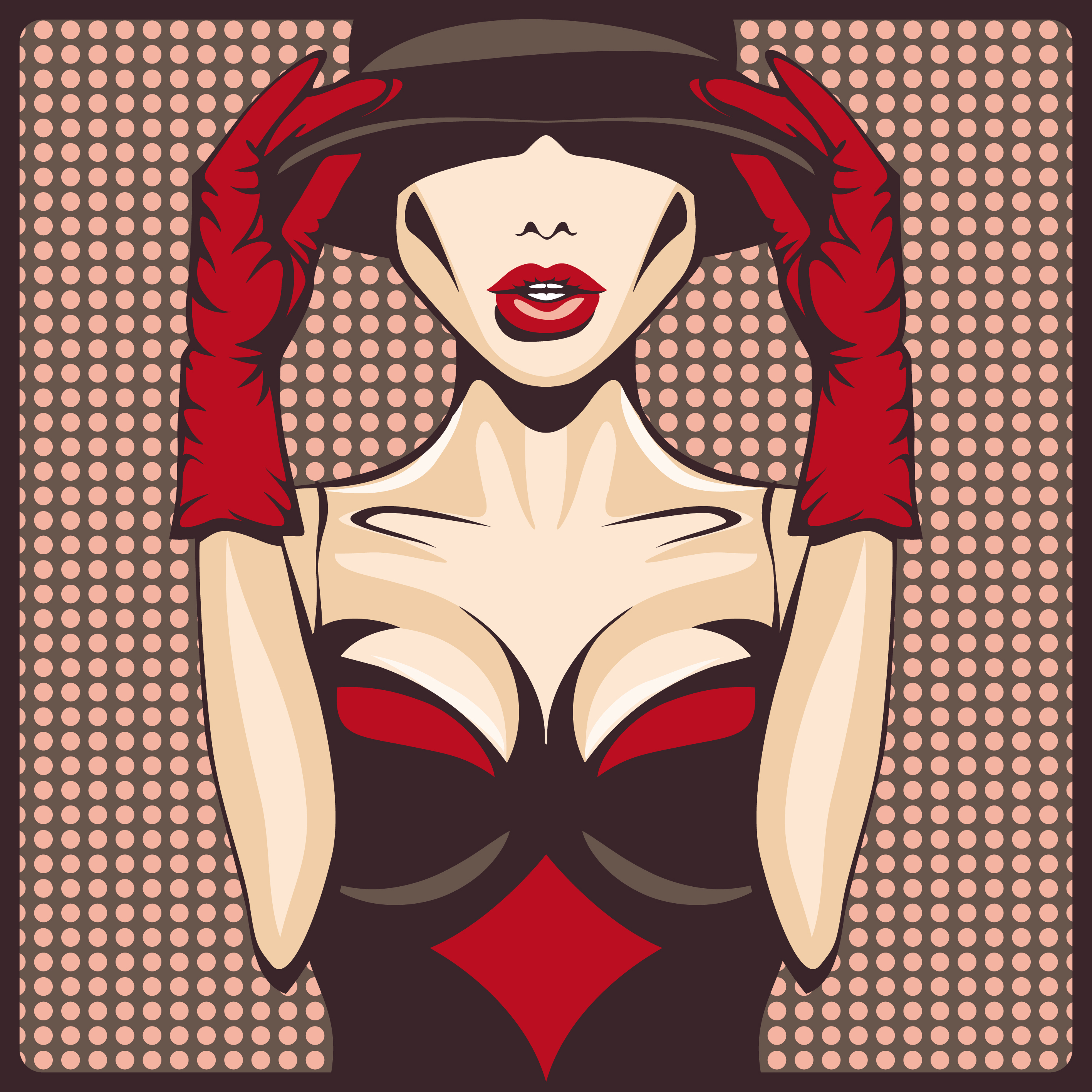 fashion background sexy girl icon cartoon character sketch