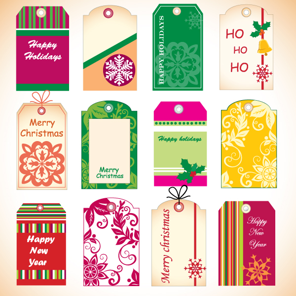 christmas card templates collection colorful classical decor