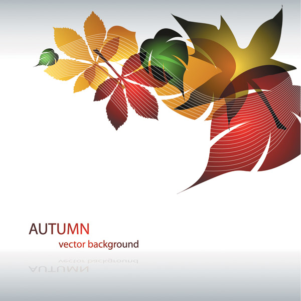 autumn background templates colorful dynamic leaf ornament