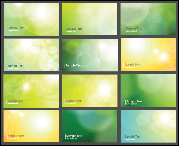 light background templates collection vivid green yellow bokeh