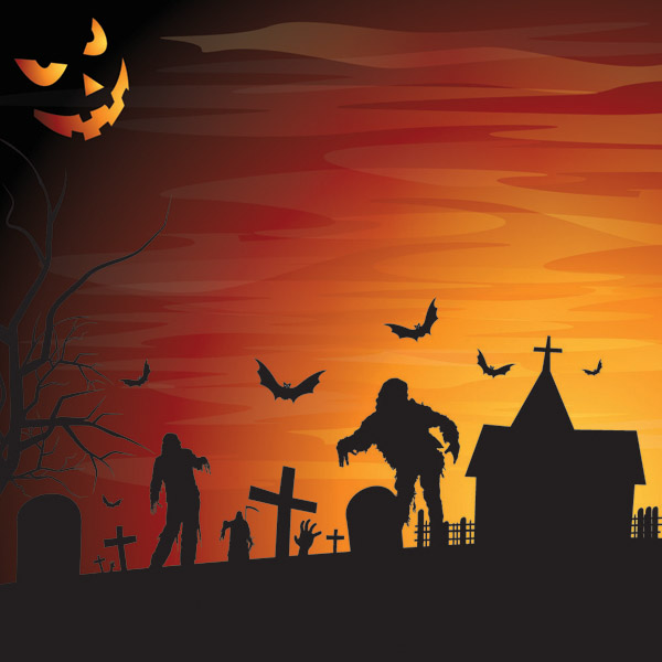 halloween background templates horror dark silhouettes decor